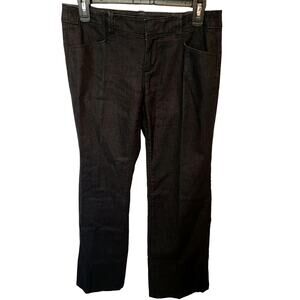 LOFT Dark Wash Modern Trouser Sleek Mid Rise Flare Leg Bootcut Jeans Size 4P